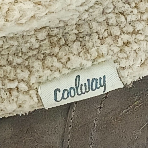 Coolway Bring/Betta Brown Leather Knit Sweater Cuff Ankle Boots Women's Size 8.5 - Picture 10 of 16